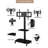 Mobile TV Stand LCD/Plasma TV bracket  ier Tempered Glass Shelves For Multiple Media Devices