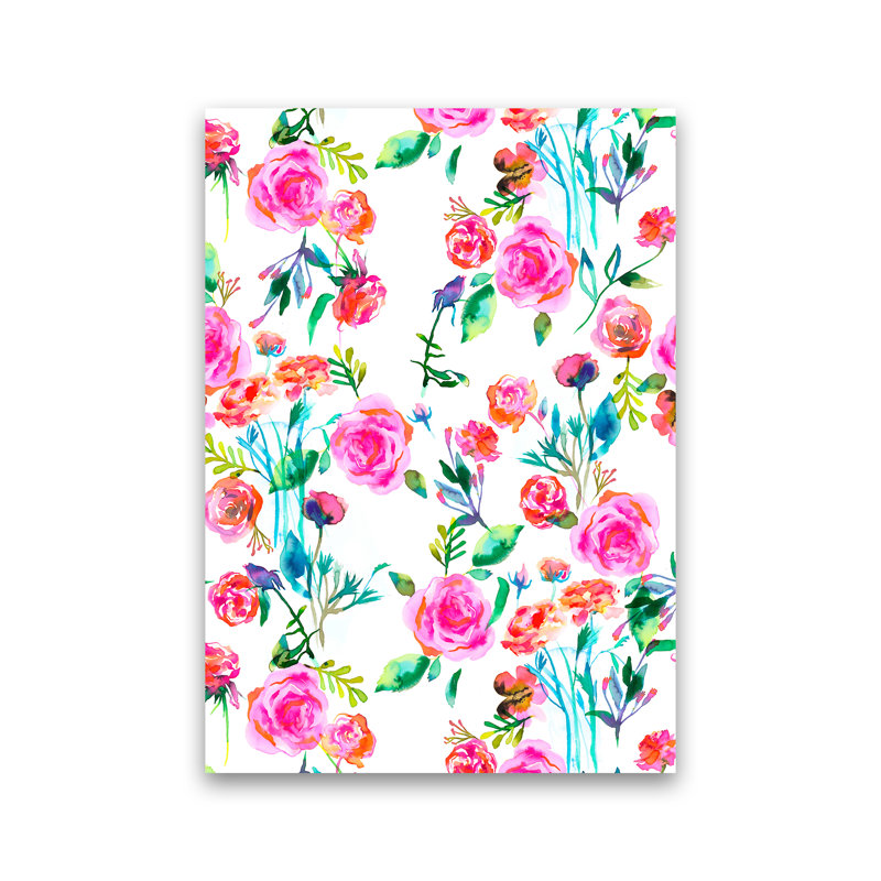 Roses Bouquet Pink - Print, No Framed, 42cm H x 30cm W x 1cm D