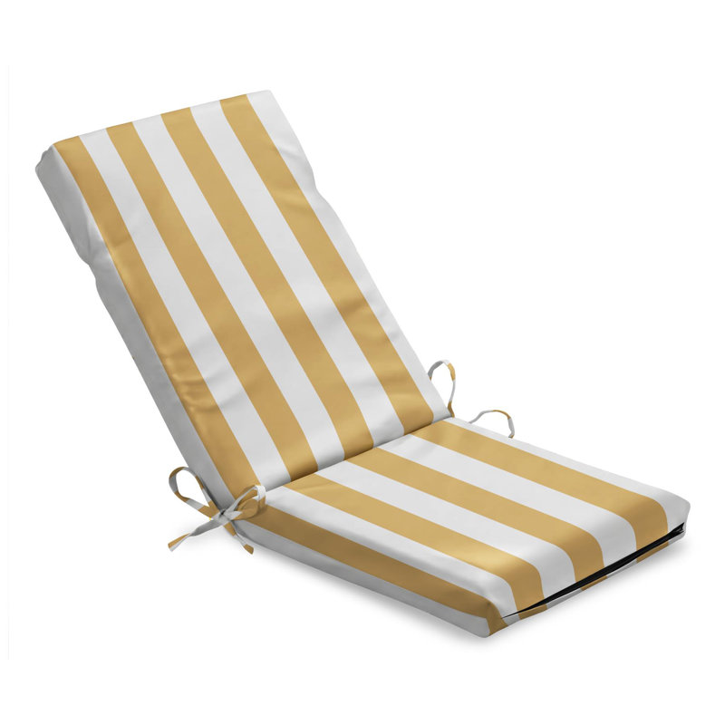 Garden Back and Seat Cushion, Yellow Striped
