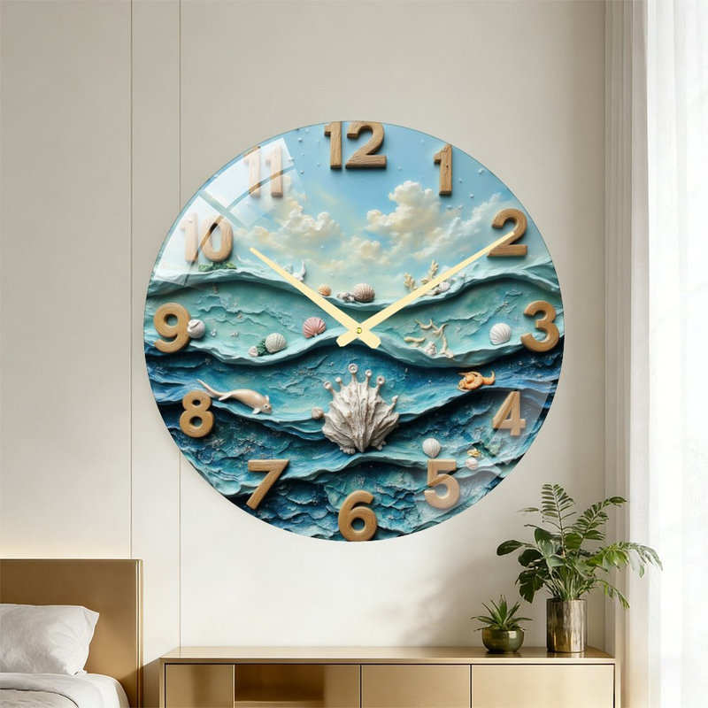 Horloge murale de 24 po Ocean Wave