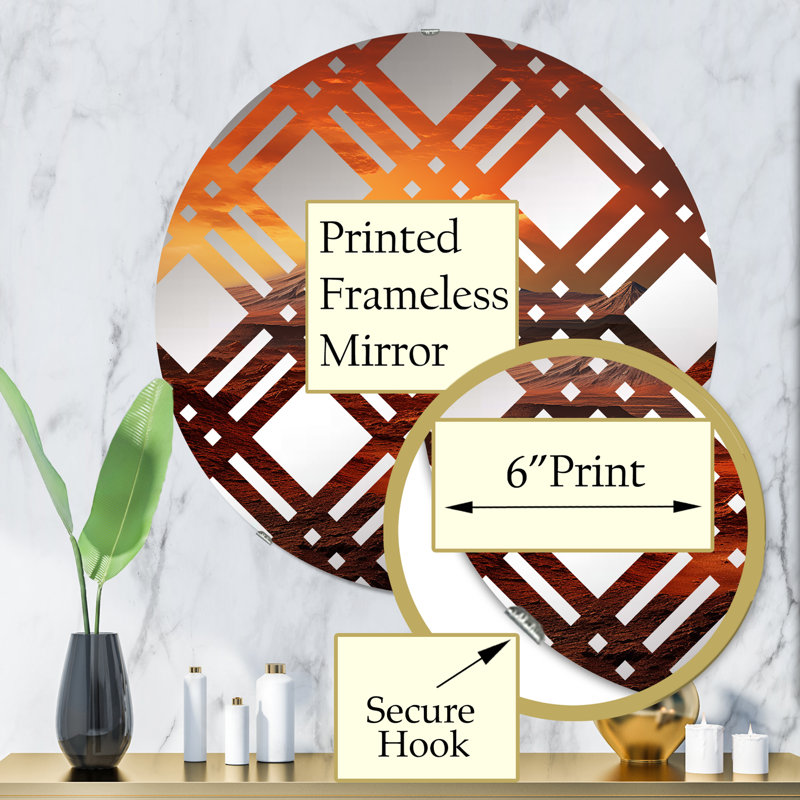 Miroir mural rond, 31,4 po x 31,4 po