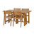 5-Piece Outdoor Acacia Wood Outdoor Dining Set Of 4,59.06-Inch Rectangular Table With Umbrella Hole-1203240310
