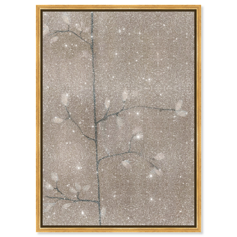 Blossoming Twig II Canvas Floral & Botanical Print by Oliver Gal, Black Frame, 10 x 15, 16"H x 11"W, Gold Frame
