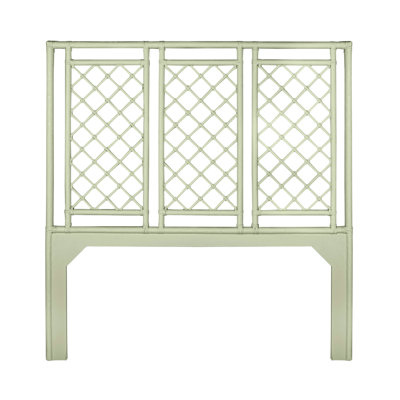 X and Diamond Wicker Open-Frame Headboard