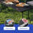 Sleek 6ft Folding Picnic Table with Black Tabletop