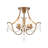4 - Light Bead Clear Crystal Drop Candle Semi Flush Mount