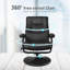 81.28cm Wide Faux Leather Swivel Ergonomic Recliner-490283424