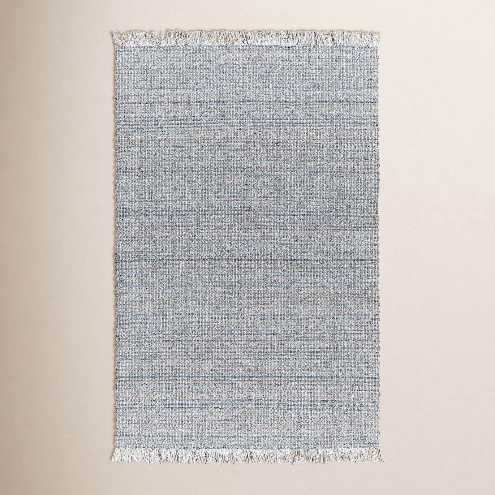 Viewcrest Hand-Woven Aqua Geometric Rug, Rectangle 5' x 7'6"