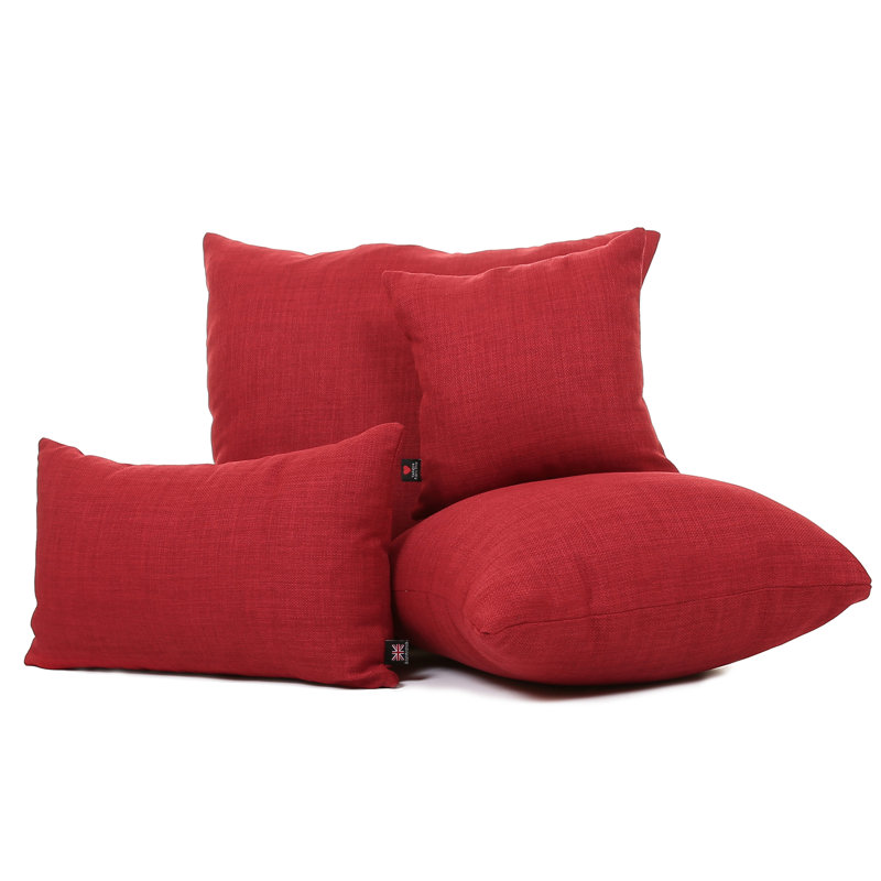 Mitre Square Throw Cushion, Red, 28cm x 28cm