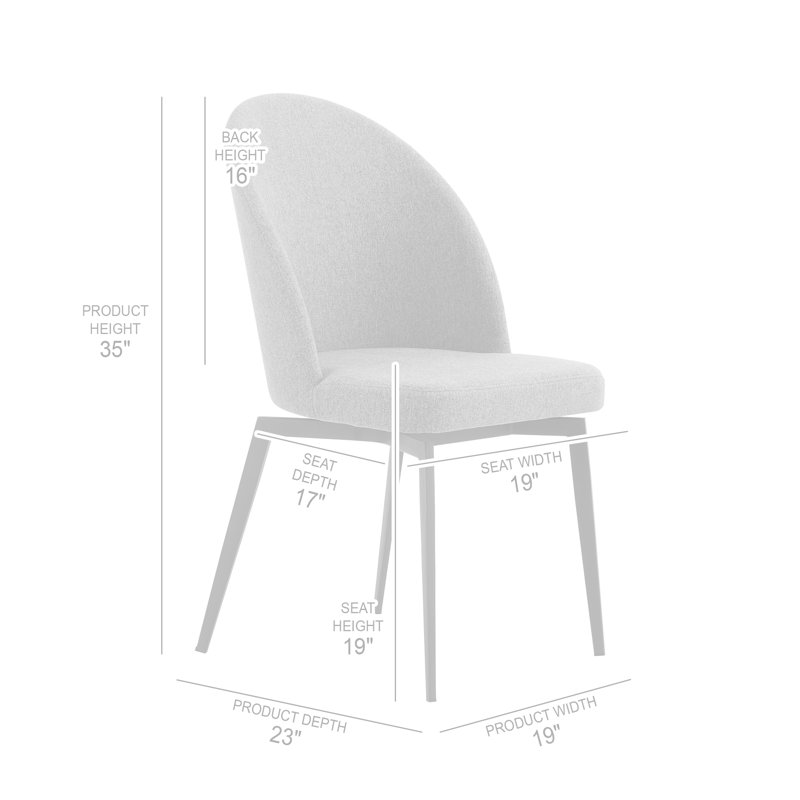 Ensemble repas 5 pièces Modena Quartz avec chaises en tissu gris