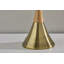 Lampe de table beige / laiton 25,5 po Cournoyer