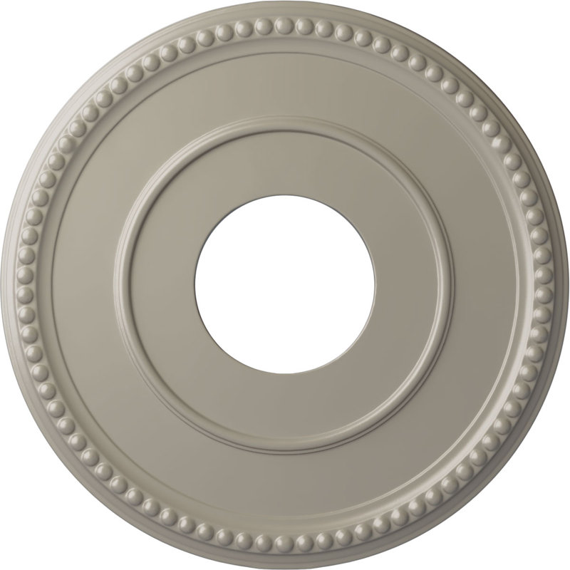 Médaillon de plafond H 12,5 po x l 12,5 po x P 0,75 po Bradford, Blanc perle