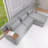 L-shaped Modular Sectional Sofa with Removable Back Cushions-101784550