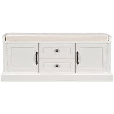 Banc de rangement en velours