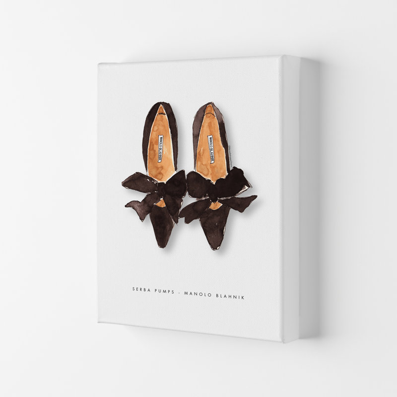Manolo Blahnick Serba Pumps - Painting, No Frame, 29.7 cm H x 21 cm W x 1 cm D
