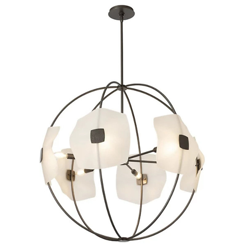 Astra Orb Large Pendant - Vintage Platinum, Dark Smoke