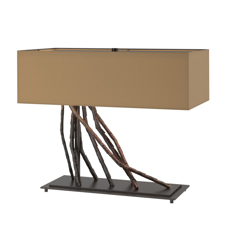 Brindille 16.5" Table Lamp, Natural Anna, Oil Rubbed Bronze