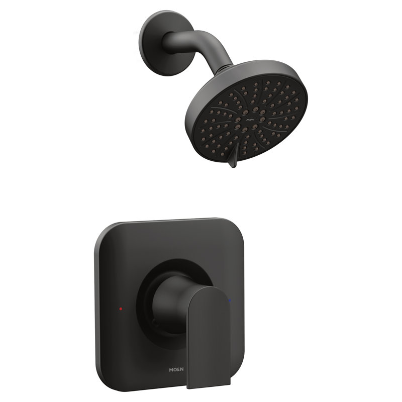Moen Genta LX Posi-Temp Pressure Balancing Eco-Performance Modern Shower Only Trim, Valve Required, Matte Black