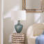 Boa Etched Glass Table Lamp, Indigo