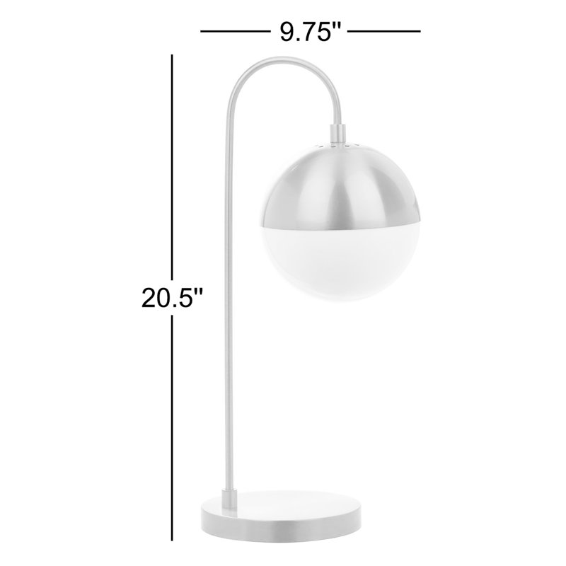 Lampe de bureau à finition laiton de 20,5 po Gareth, Noir