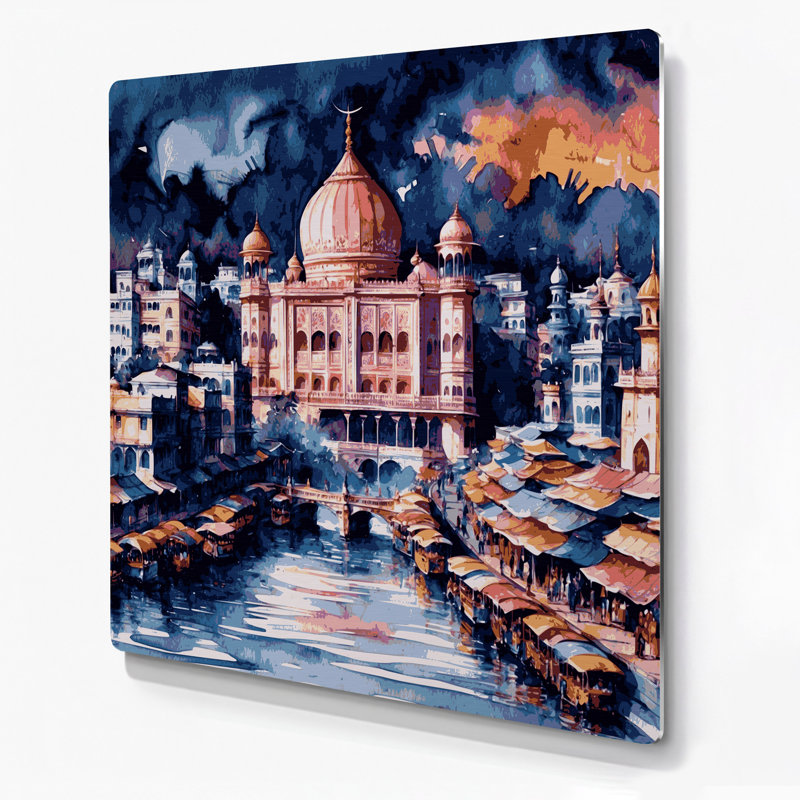 Art mural mauve en cités, villes, Dhaka, H 32 po x l 32 po