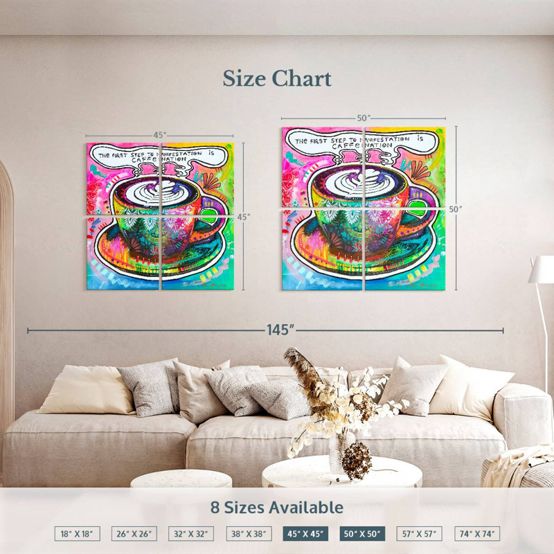 Ketti Caffeination, 50" H x 50" W