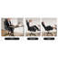 Chaise de bureau confortable avec dossier haut, soutien lombaire et siège en mousse à mémoire de forme pour utilisation à long terme, réglable par ordinateur noir, double couche, repose-pieds rétractable