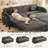 81.1" Fabric Upholstered Multifunctional Pull-Out Couch Bed-1752364038-1752364039