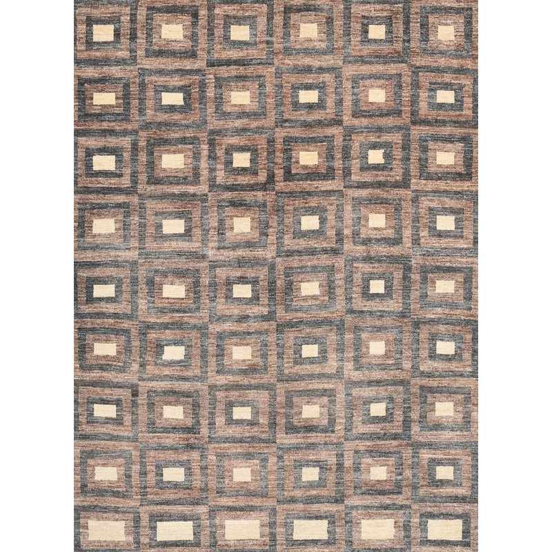 Tapis gris zone contemporaine, Rectangle 7 pi x 9 pi