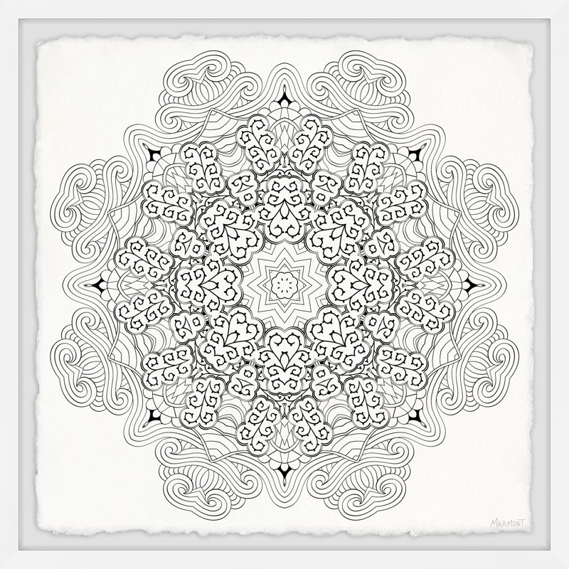 " Mandala Hearts ", 32" H x 32" W