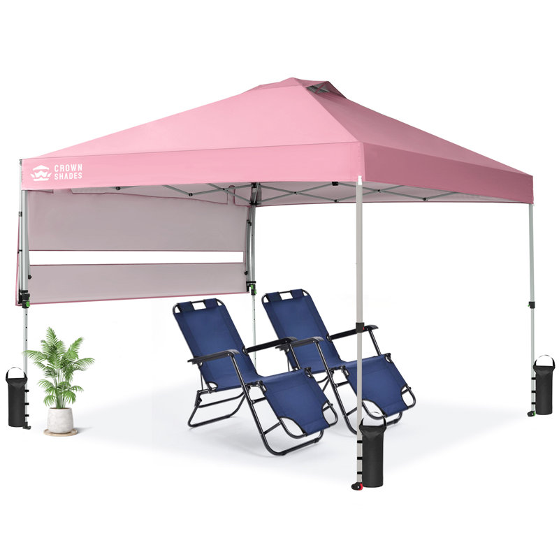 Remise commerciale en métal L 10 pi. D auvent instantané avec auvent allongé et Centerlock breveté - rose, Rose