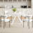 Spacious Wood Dining Tables For 4-6, Modern X-base Design