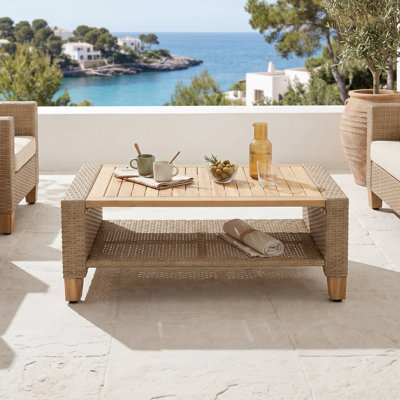 Table basse d'extérieur en bois d'acacia Shasta