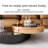 Modern Coffee Table with Mirror Black Glass Top and Stainless Steel Frame, Stylish and Durable for Living Room