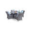 Parris 4 - Person Wicker Patio Dining Set with Square Table , Cushions Included-1389165506-1389165507