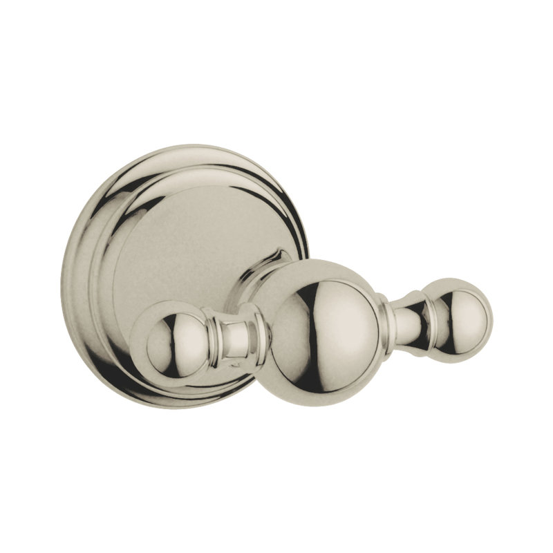 Geneva® Wall Mounted Robe Hook, Brushed Nickel Infinity