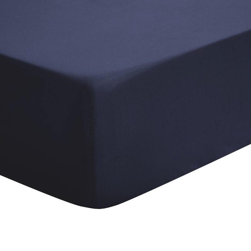 Ensemble de draps 6 pièces Modern, Ensemble de draps pour très grand lit californien, Bleu marine