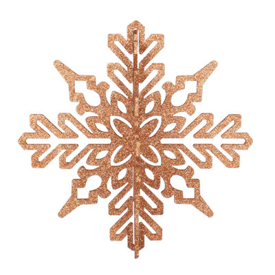 Vickerman Snowflake Ornament 14'' Solid Colour Shatterproof Holiday Shaped Ornament