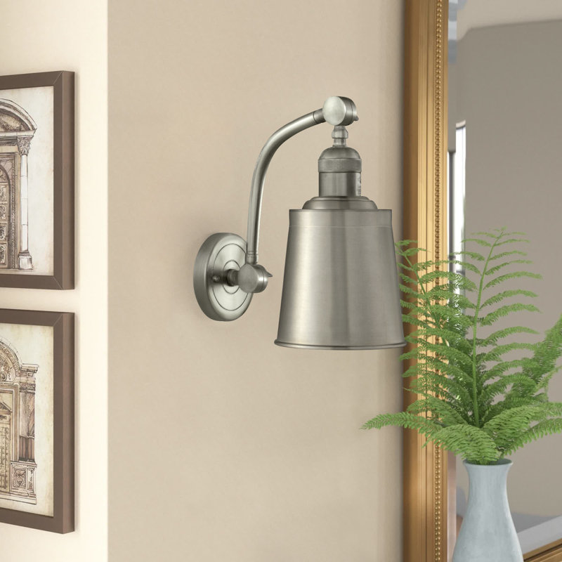 Lavender Hill Armed Sconce, Brushed Satin Nickel