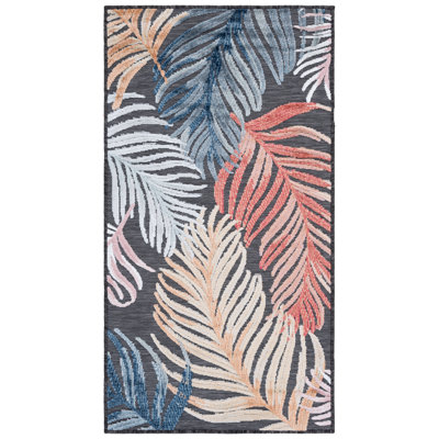 Tapis intérieur / extérieur noir / rouille Swampscott