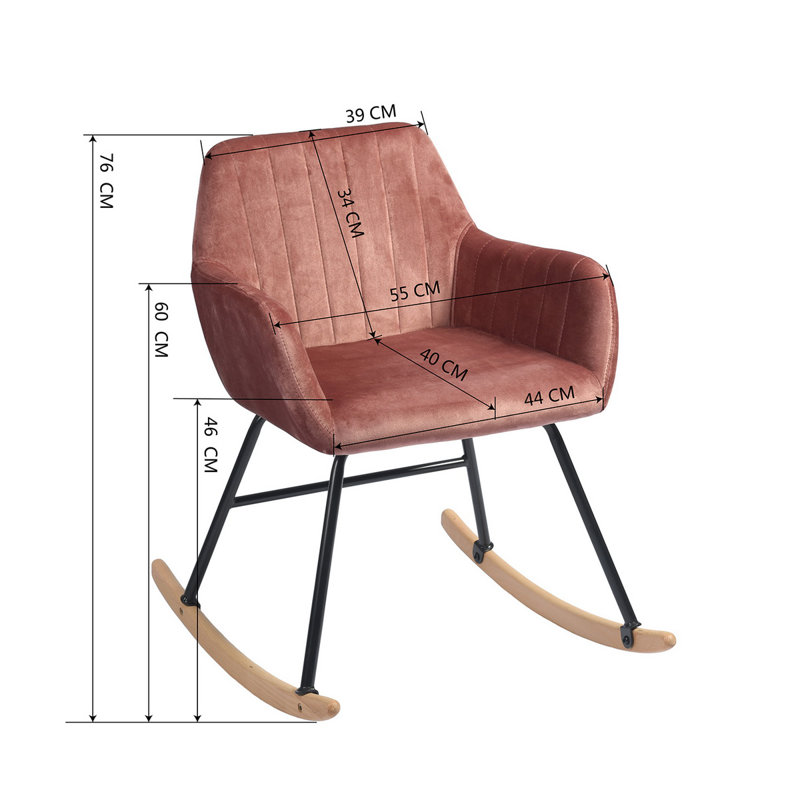 Abeyta Rocking Chair, Rose