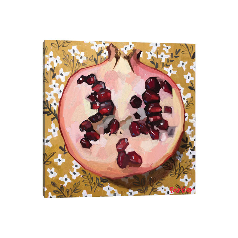Pomegranate Patterns by Teddi Parker - Wrapped Canvas Gallery-Wrapped Canvas Giclée, Wrapped Canvas, 12" H x 12" W