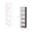 Bibliothèque TG, bureau, gris mat / blanc-1828826915