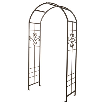 110cm W x 45cm D Steel Arbour in Black