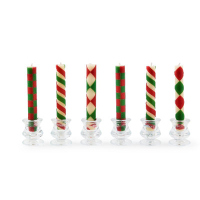 Mini Red and Green Dinner Candles