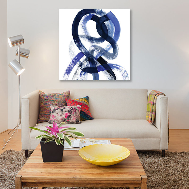 «Blue Kinesis V», impression sur toile, H 26 po x l 26 po x P 1,5 po, Toile tendue, Pas de tapis