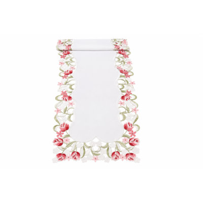 Weathers Embroidered Cutwork Table Runner