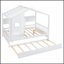 Lit de maison en bois avec lit gigogne et tablette de rangement, conception moderne pour enfants, peu encombrant et organisé-979184684-979184675