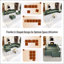 Canapé modulaire en forme de U de 121,2 pouces avec repose-pieds mobile, canapé-lit en chenille convertible avec rangement caché et ports USB pour les salons et les appartements-132952813