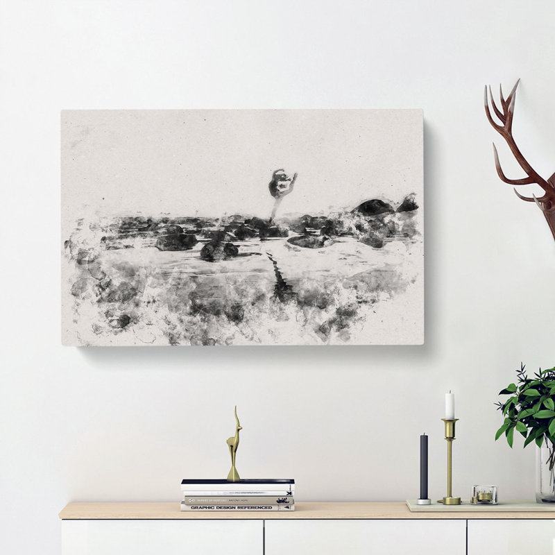 Dancing Upon The Beach - Wrapped Canvas Print, 60cm H x 91cm W x 3cm D